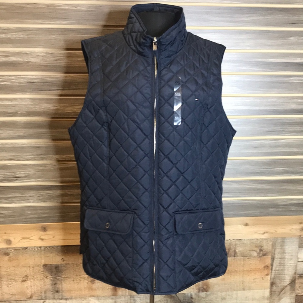 Tommy Hilfiger Navy Quilted Vest